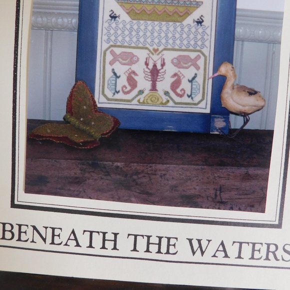 Beneath The Waters Noah cross stitch Barrick Samplers lobster seahorse turtle - Picture 4 of 10